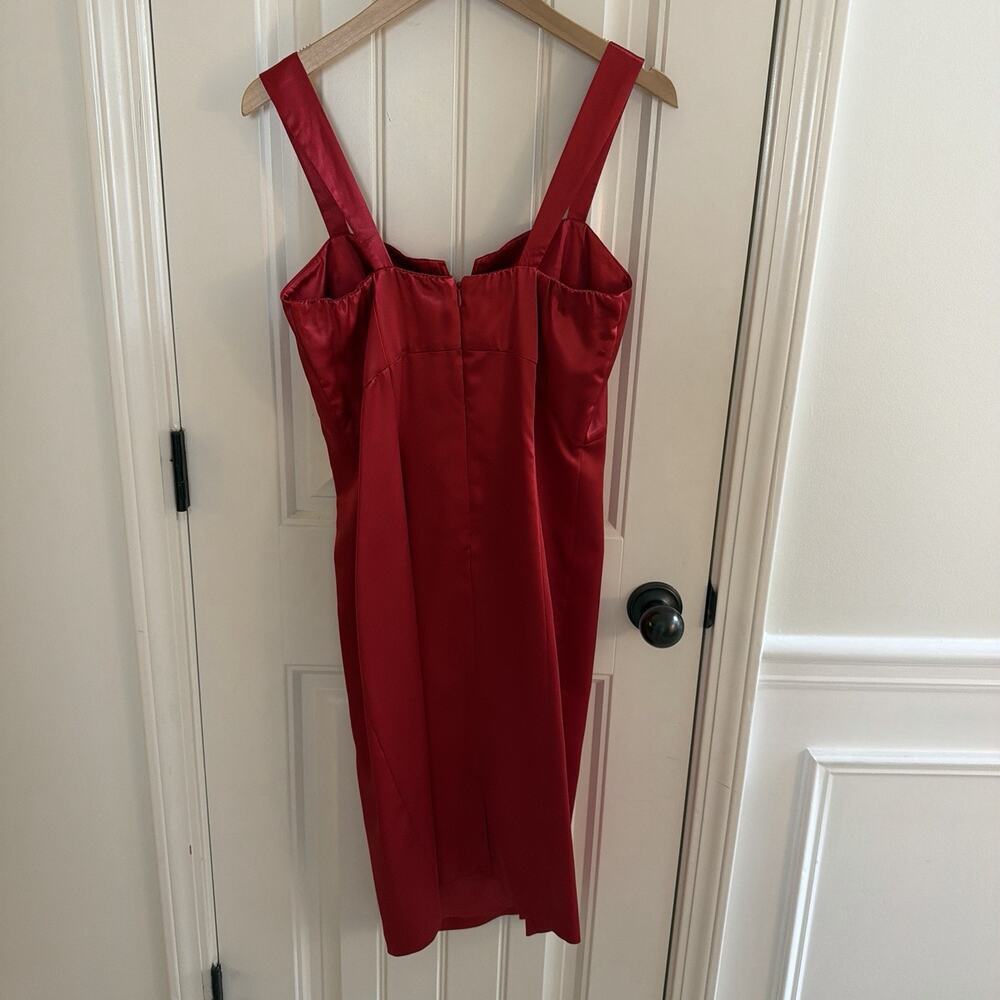 Vintage Newport News Red Dress & Jacket Two Piece Set Women’s Size 8 - Picture 8 of 12